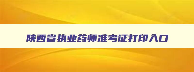 陕西省执业药师准考证打印入口,陕西查询执业药师考试成绩