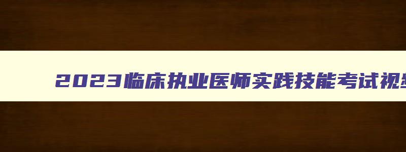 2023临床执业医师实践技能考试视频,临床执业医师实践技能考试免费视频