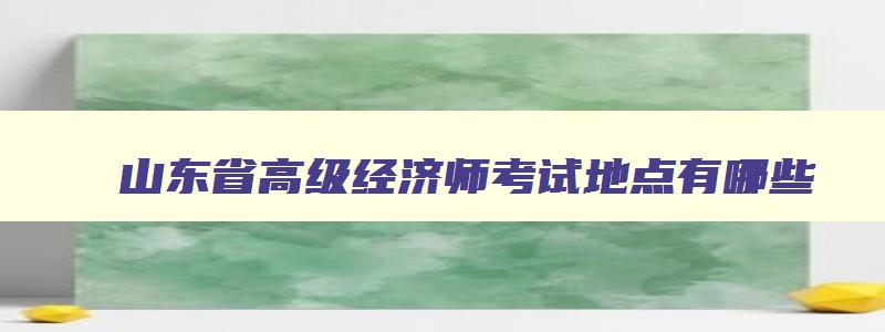 山东省高级经济师考试地点有哪些,山东省高级经济师考试地点