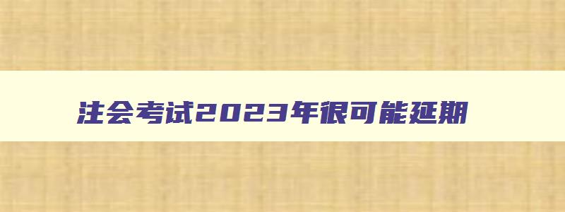 注会考试2023年很可能延期（注会考试2023年很可能延期吗）