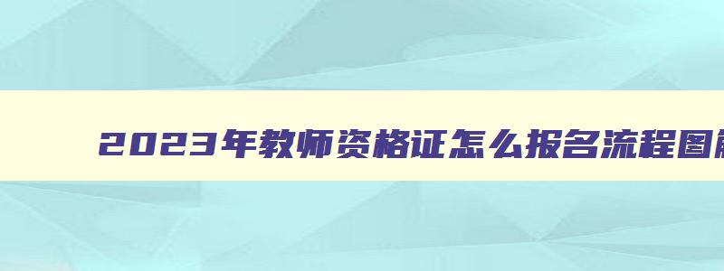 2023年教师资格证怎么报名流程图解,2023年教师资格证怎么报名流程图