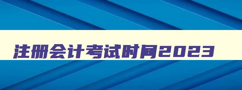 注册会计考试时间2023,中国注册会计考试时间