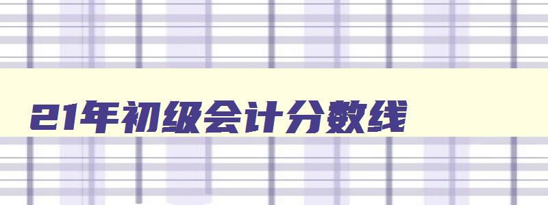 21年初级会计分数线,2023年会计初级考试及格线