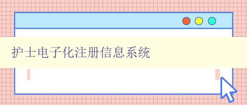 护士电子化注册信息系统