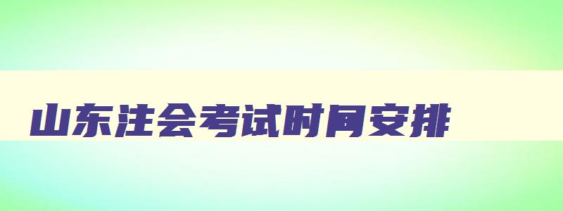 山东注会考试时间安排,山东注会延期考试2023