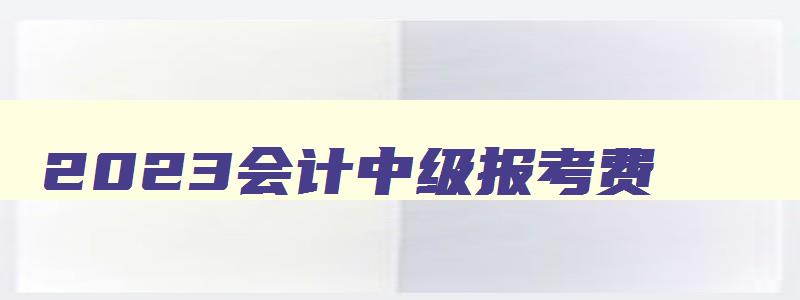 2023会计中级报考费