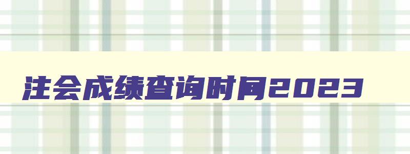 注会成绩查询时间2023,注会成绩查询时间