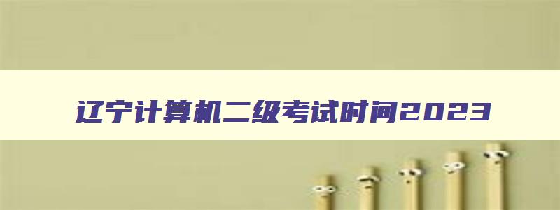 辽宁计算机二级考试时间2023,辽宁2023年计算机二级考试时间