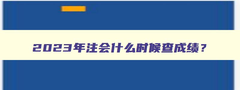 2023年注会什么时候查成绩？（考后两个月）（202o年注会公布成绩）