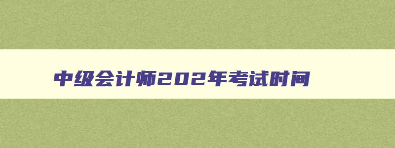 中级会计师202年考试时间,2023年中级会计考试报考条件公布了吗