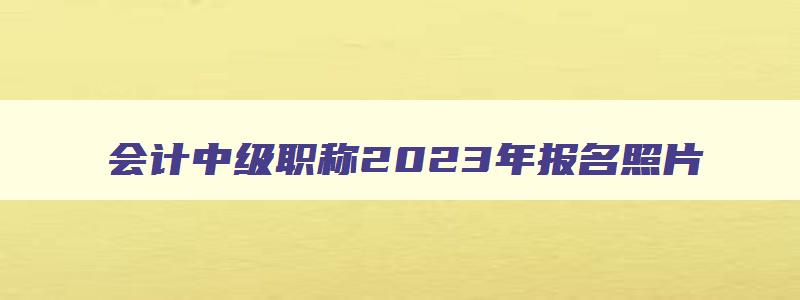 会计中级职称2023年报名照片,2023中级会计职称报名照片