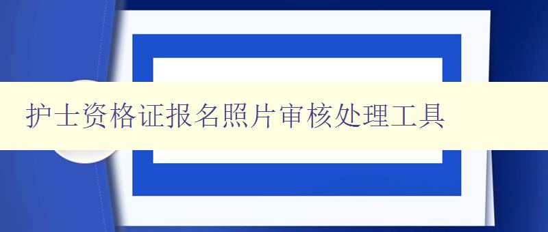 护士资格证报名照片审核处理工具