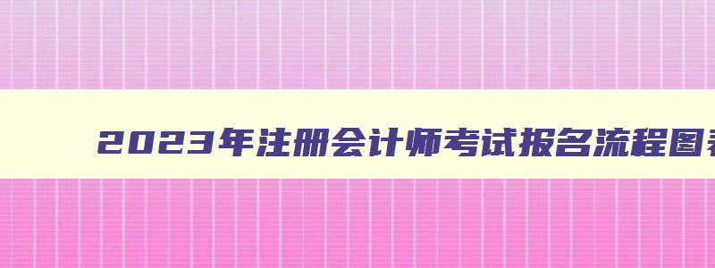 2023年注册会计师考试报名流程图表,2023年注册会计师考试报名流程图