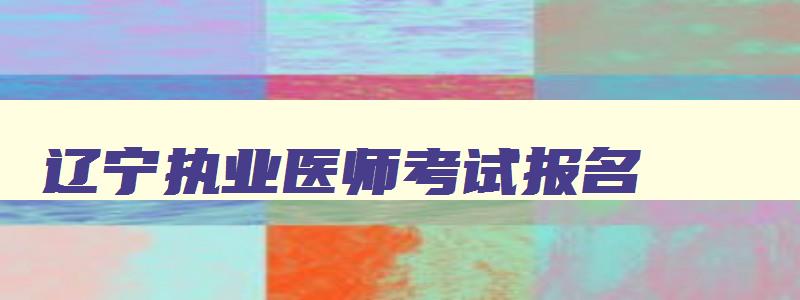 辽宁执业医师考试报名