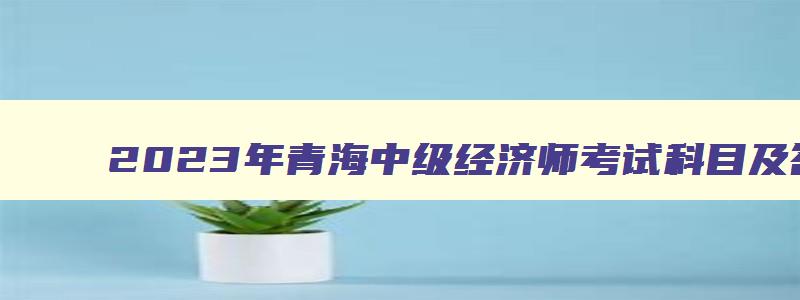 2023年青海中级经济师考试科目及答案解析,2023年青海中级经济师考试科目及答案