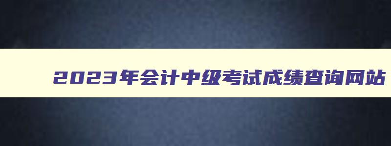 2023年会计中级考试成绩查询网站（2023年会计中级考试成绩查询）