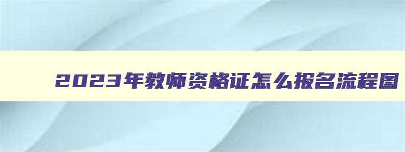 2023年教师资格证怎么报名流程图