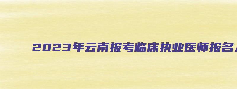 2023年云南报考临床执业医师报名入口：国家医学考试网（云南执业医师考试报名时间2023年）