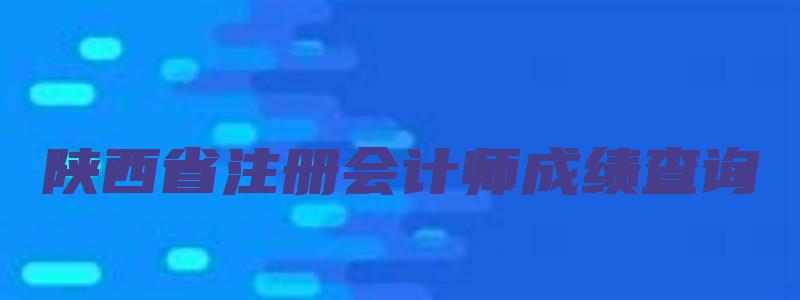 陕西省注册会计师成绩查询（陕西省注册会计师成绩查询时间）