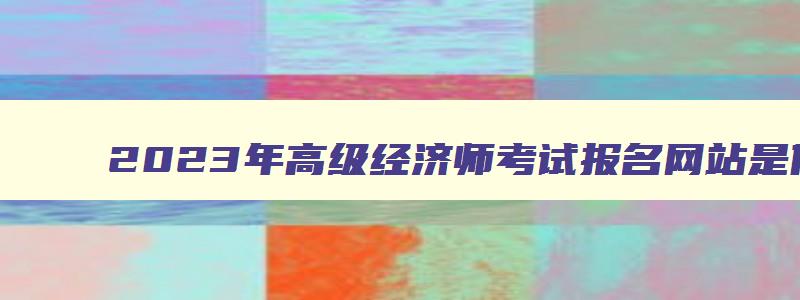 2023年高级经济师考试报名网站是什么样的,2023年高级经济师考试报名网站是什么