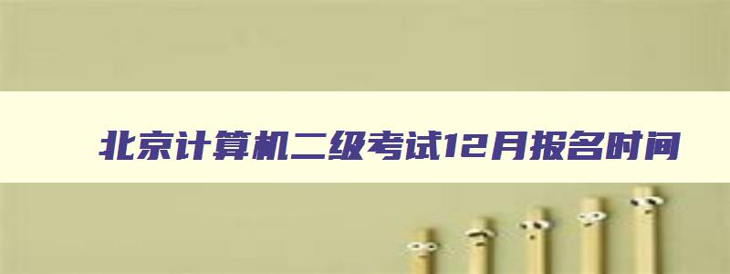 北京计算机二级考试12月报名时间,2023北京计算机二级12月报名时间