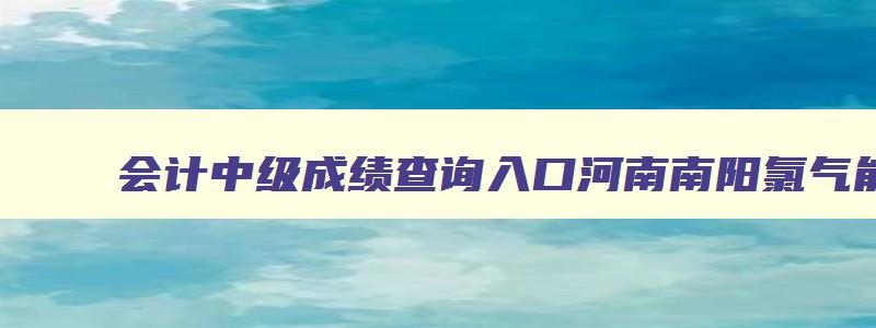 会计中级成绩查询入口河南南阳氯气能用碱石灰干燥吗,会计中级成绩查询入口