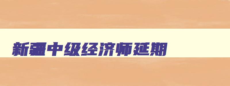 新疆中级经济师延期,2023年兵团中级经济师补考考试时间是多少