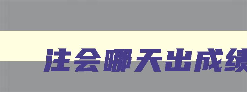 注会哪天出成绩,注会啥时候出成绩2023