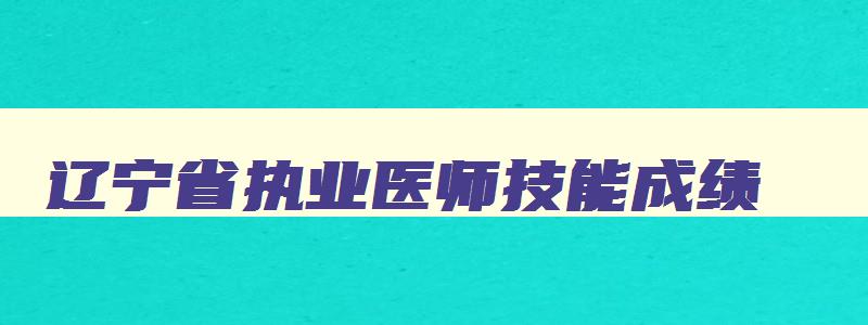 辽宁省执业医师技能成绩,辽宁执业医师技能考试成绩查询时间