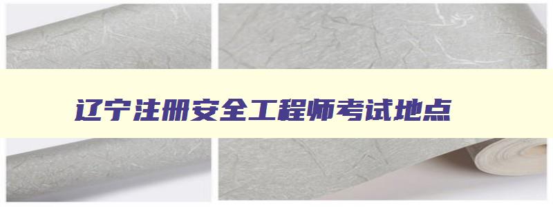 辽宁注册安全工程师考试地点,2023年辽宁注册安全工程师报名时间表