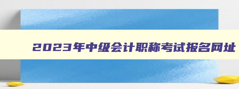 2023年中级会计职称考试报名网址