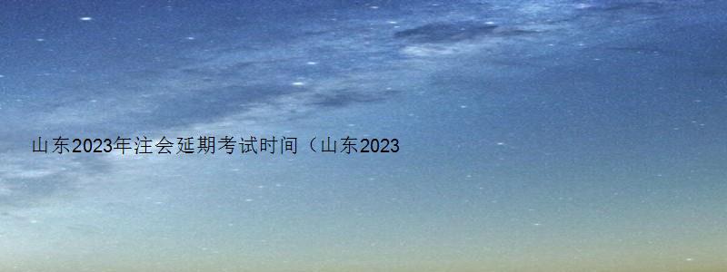 山东2023年注会延期考试时间（山东2023年注会延期考试时间表）