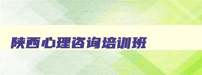 陕西心理咨询培训班,陕西省心理治疗师报名要求