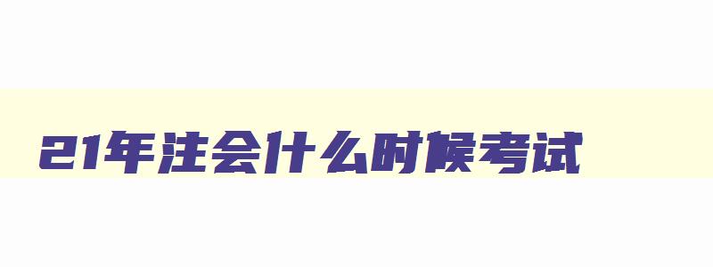 21年注会什么时候考试