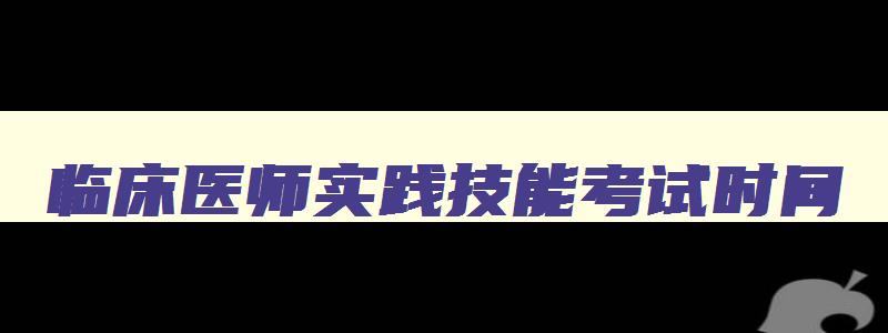 临床医师实践技能考试时间,临床执业医师实践技能考试内容