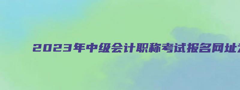 2023年中级会计职称考试报名网址为全国会计资格评价网（2023年会计中级报考网址）